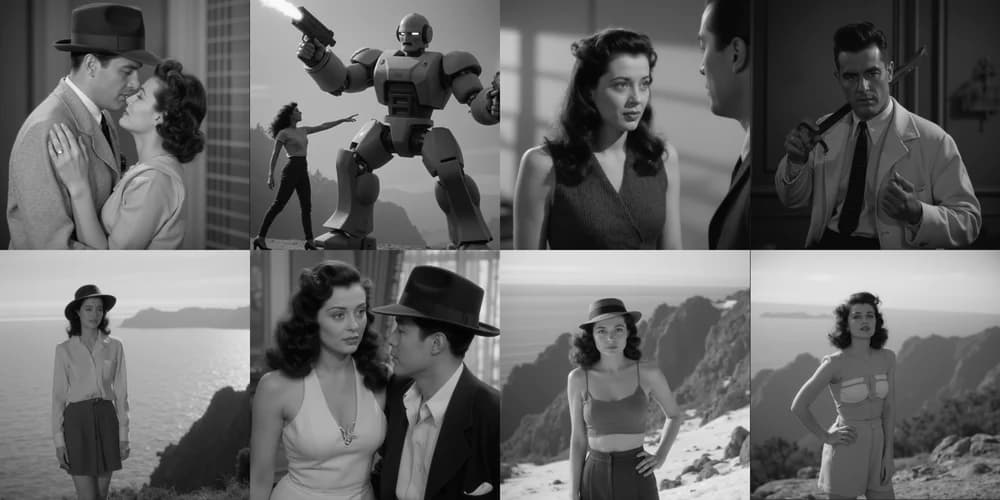 Cinematic 1940s model sample